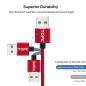 Preview: TOPK Mikro USB LED Magnet Ladekabel & Magnet Plug 1m rot